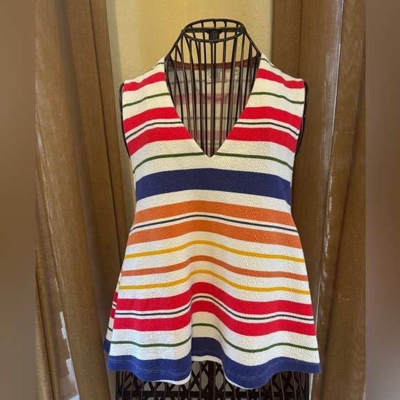 Anthropologie Postmark colorful striped Monterey Swing Tank top - Picture 3 of 6